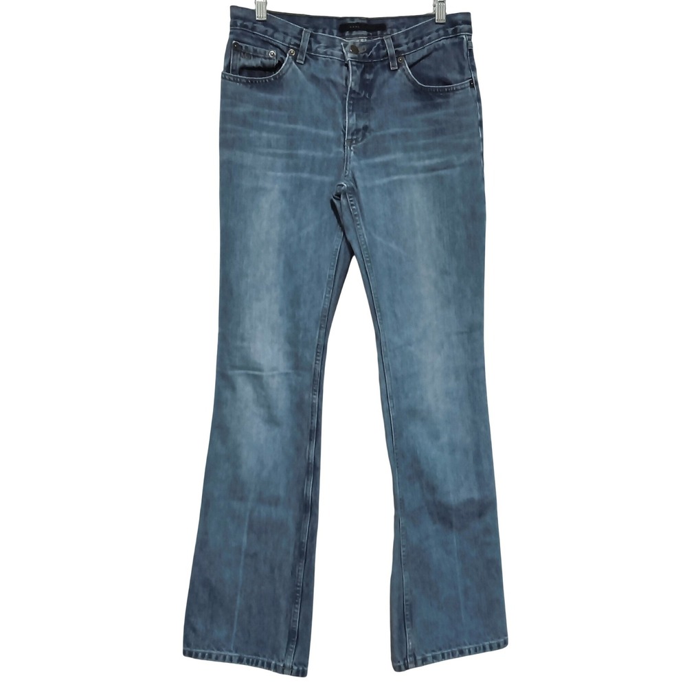 Y2K Marc Jacobs Flare Jeans Women Size 8 Blue Distressed Bootcut Made in USA